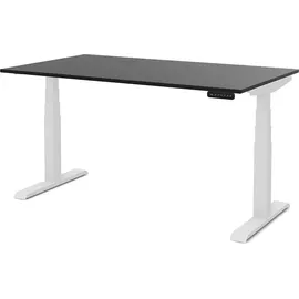 assmann büromöbel ASSMANN Elektrisch höhenverstellbarer Kinderschreibtisch JUNIOR Schwarz Weiß, 140x70cm, Memoryfunktion, Kollisionsschutz, 2-fach-Motorik - Schwarz