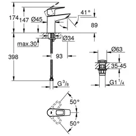 Grohe BauLoop Einhandmischer Chrom