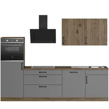 WIHO KÜCHEN Küchenzeile Elba 280 cm grau