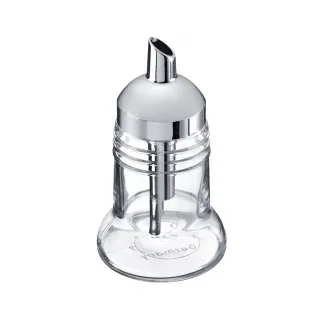 Westmark Zuckerdosierer, 63432611 , Volumen: 150 ml, Glas/Kunststoff, verchromt, Paris-Chrome Transparent/Silber, 634322E1