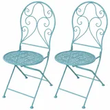 Hti-Living Lani Gartenstuhl 40 x 40 x 93 cm blau 2 St.