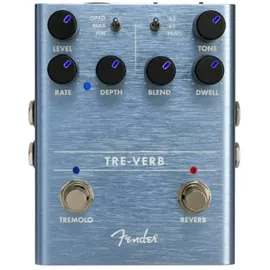 Fender Tre-Verb, Effektpedal für Gitarre, Digitales Reverb/Tremolo