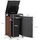 ML-Design Mülltonnenbox 3er 200 x 80 x 116,3 cm anthrazit-rostoptik