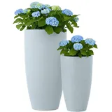 CLP Pflanzkübel rund 2er Set Ø 40 x 40 cm Grau
