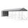 vidaXL Outdoor-Hundezwinger mit Dach 2 x 14 x 2,5 m Stahl Silber