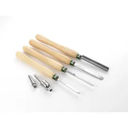 Drechselstahl Drechselmesser Pro Comfort Set (6-teilig) für Längsholz
