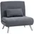 Homcom Schlafsessel 3-in-1 klappbar Relaxsessel 75 x 83 x 80 cm Silber mit Kissen