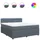 vidaXL Boxspringbett 180 x 200 cm Dunkelgrau