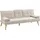 Homcom Schlafsofa Leinenoptik 3-Sitzer Grau/Beige