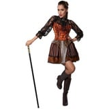 dressforfun Kostüm Frauenkostüm Steampunk Gräfin, Prächtiges Kleid in Brauntönen braun M | M