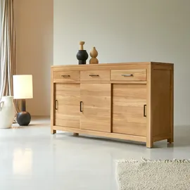 Tikamoon Highboard 150 cm Beige / Braun