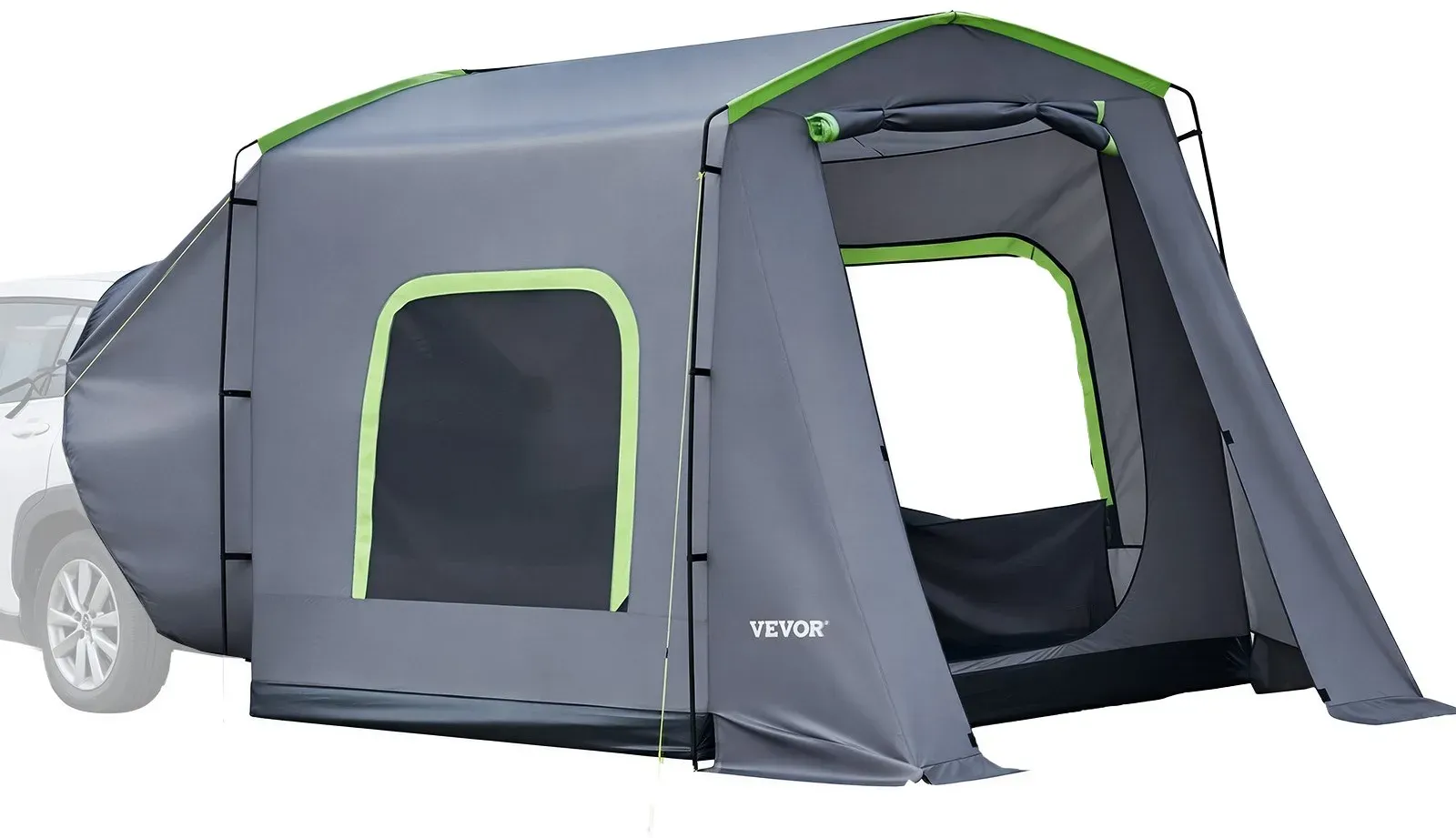 VEVOR Heckklappenzelt Autozelt für 5-9 Personen 323 x 244 x 220 cm, Wasserdichtes (PU3000 mm) Campingzelt mit Belüfteten Türen & Moskitonetzen, SUV-Heckzelt für Camping Wandern Outdoor-Aktivitäten