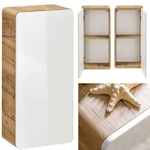 Lomadox Lomado Hängeschrank weiß, Holzwerkstoff, 35x75x22 cm Badezimmer, Badezimmerschränke, Hängeschränke