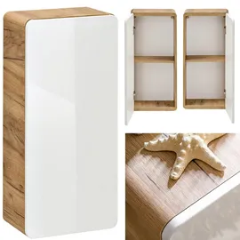 Lomadox Lomado Hängeschrank weiß, Holzwerkstoff, 35x75x22 cm Badezimmer, Badezimmerschränke, Hängeschränke