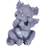 deluke Gartenfigur OTTO Keramik Grau-Schwarz 37x28x27cm Gartendeko Outdoor Figur