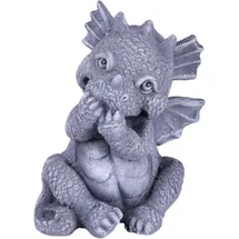 deluke Gartenfigur OTTO Keramik Grau-Schwarz 37x28x27cm Gartendeko Outdoor Figur