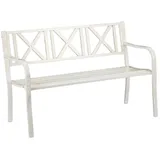 Relaxdays Gartenbank 80,5 x 127 x 63 cm Weiß-Bronze