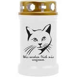 HS Candle Grabkerze GK-04254 (1-tlg), Grabkerze Brenndauer 40 Stunden mit Motiven