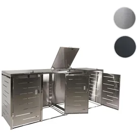 MCW Mülltonnenverkleidung MCW-E83 263 x 116 x 80 cm silber