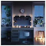 Vicco Schminktisch Sherry Greige 120 cm mit LED Beleuchtung und Hocker