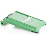 Genius Nicer Dicer Chef Speed Slicer verstellbarer Hobel inkl. Handy Hopper (2 Teile) - zum Schneiden von dünnen Scheiben (1-5mm) - Gurkenhobel Gemüsehobel Gemüseschneider, Grün