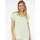Zwillingsherz Kurzarmshirt "Positive Mind", Damen, Gr. L/XL, grün (hellgrün), Web, Obermaterial: 95% Baumwolle, 5% Elasthan, bedruckt, unifarben, oversize Po-bedeckend, V-Ausschnitt, Shirts, V-Ausschnitt, Kurzarm, hinten etwas länger, Baumwollmischung