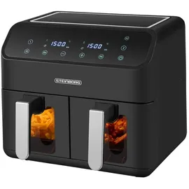 Steinborg Dual Heißluftfritteuse 4+4L schwarz