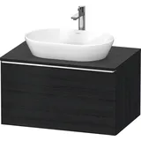 Duravit Waschtischunterschrank 1 Auszug 80 x 45,9 x 55 cm Eiche Schwarz Matt