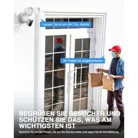 ieGeek Allwetter Solar-Außenkamera Weiß