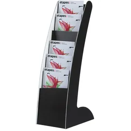 Paperflow 289.01 Prospektständer Courbo SLIM - 6 Fächer, schwarz