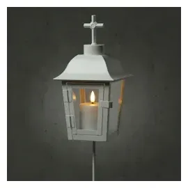 MARELIDA Laterne mit Mini LED Kerze mit 2 wechselbaren Spitzen/Erdspieß -...