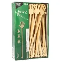 Papstar Pure Bambus Getränke-Quirle, Hands, 21 cm 88422 =