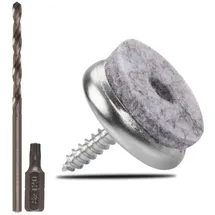ECENCE Filzgleiter mit Torx-Schrauben 24mm/0.94inch, Möbelgleiter Stuhlgleiter