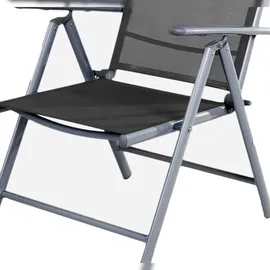Mojawo Gartenstuhl Hochlehner 54 x 64 x 106 cm silber/anthrazit klappbar