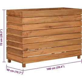 vidaXL Hochbeet 100 x 40 x 72 cm Braun