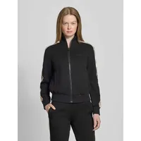 GUESS Sweatjacke mit Label-Print Modell Britney Black, S