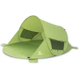 Pop Up Strandmuschel Zack Premium - Strandzelt, 3 Fenster, Sandheringe, UV 80