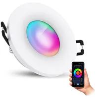 SSC-LUXon BEDA Bad Einbaustrahler IP65 flach Smart inkl. WiFi LED Lampe (RGB & Weißtöne) - Spot kompatibel mit Alexa, Siri & Google