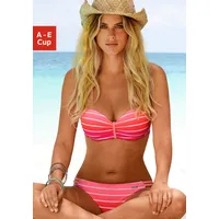 VENICE BEACH Bügel-Bandeau-Bikini, im trendigen Streifen-Look, Gr. 36 - Cup B, pink-gestreift, , 265449-36 Cup B