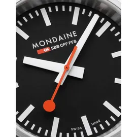 Mondaine MST.41020.LBV.2SE Herrenuhr SBB stop2go mit Veganem Band Herrenarmbanduhr