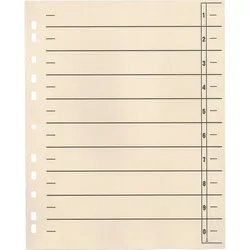 Soennecken Trennblätter 24x30cm 190g 11fach gelocht chamois 100 Stück