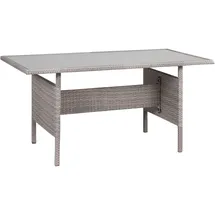 Beliani Gartentisch 145 x 80 x 74 cm Grau