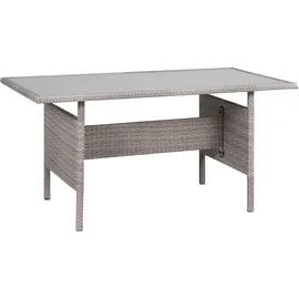 Beliani Gartentisch 145 x 80 x 74 cm Grau