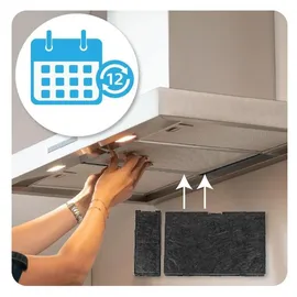 Allspares Aktivkohlefilter für Dunstabzugshauben geeignet für Bosch DWZ0AK0A0 / | Silber/Schwarz