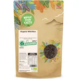 Wholefood Earth Organic Wild Rice 500g GMO Free | EcoSocial | Vegan | Raw | Source of Fibre | Source of Protein | Certified Organic