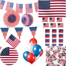 USA Party Deko Set 239 tlg. Partyset Partydeko Amerika blau weiss rot