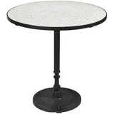 Tischhelden Küchentisch Bistrotisch Terrazzo weiss H 76 weiß