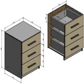 Vicco Nachtkommode Boxspringbett 2er Set 66cm hoch Nachtschrank Nachttisch Weiß hochglanz