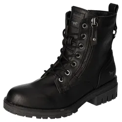 Schnürboots, Schnürstiefelette, Blockabsatz, mit Reißverschluss, Gr. 41, schwarz, , 66297149-41
