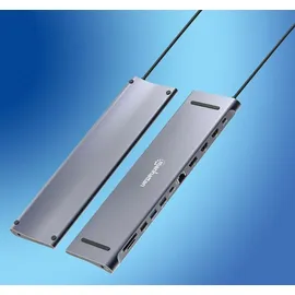Manhattan Dockingstation 12-in-1 4K 1xHDMI 2xDP 3xUSB-A